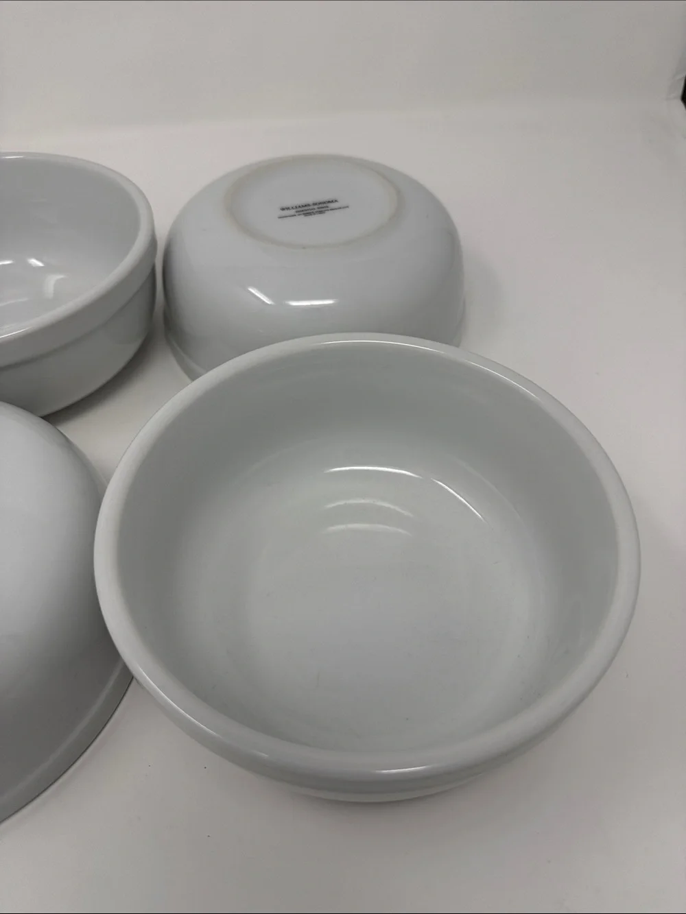 Williams Sonoma White Ceramic Prep Bowls, Set of 4